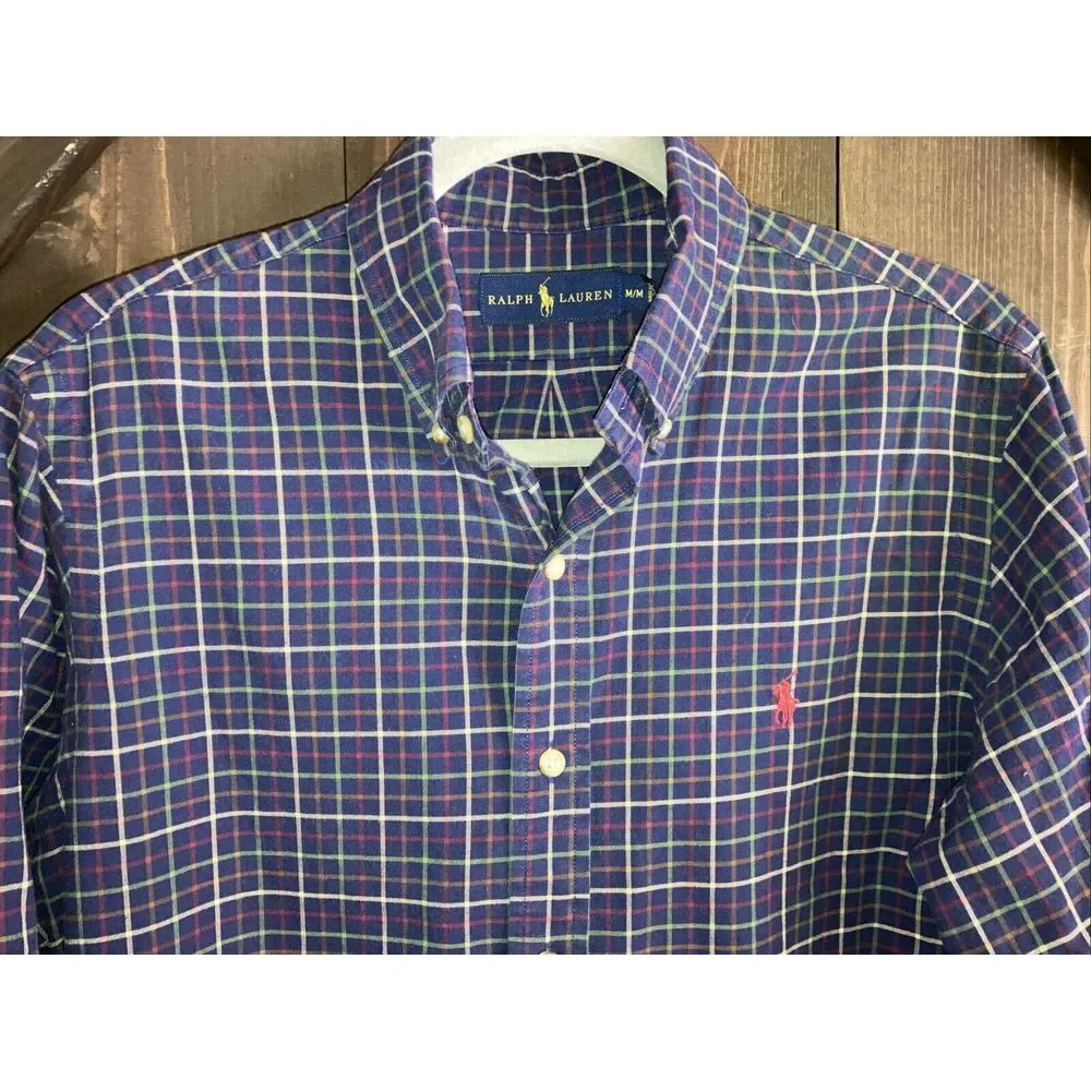 Men's Polo Ralph Lauren Plaid Button-Down Shirt Size‎ medium